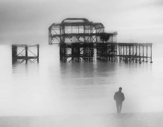 Foggy Rainy Vibes at Brighton Beachfront