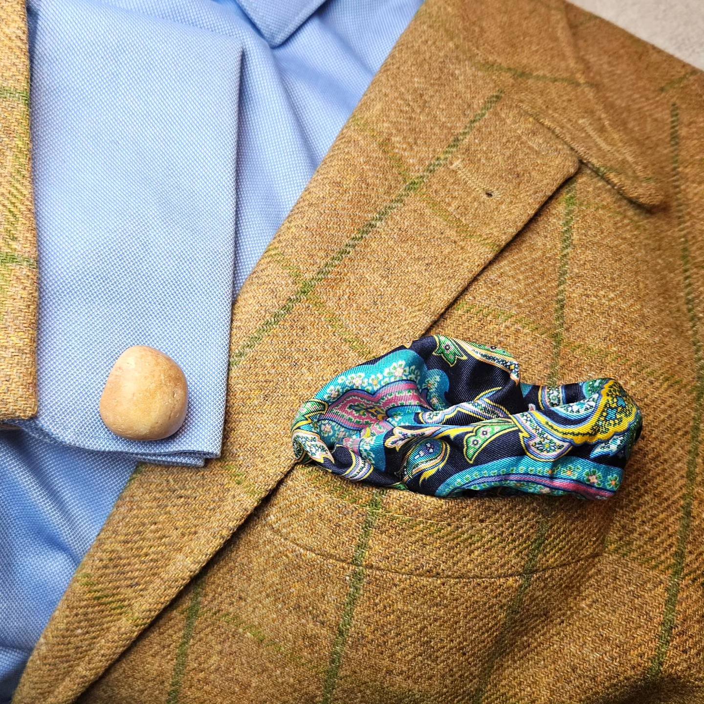 Cufflinks , natural polished stone